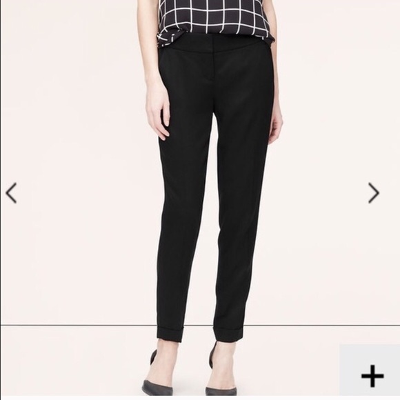 LOFT Black Skinny Leg Dress Pants