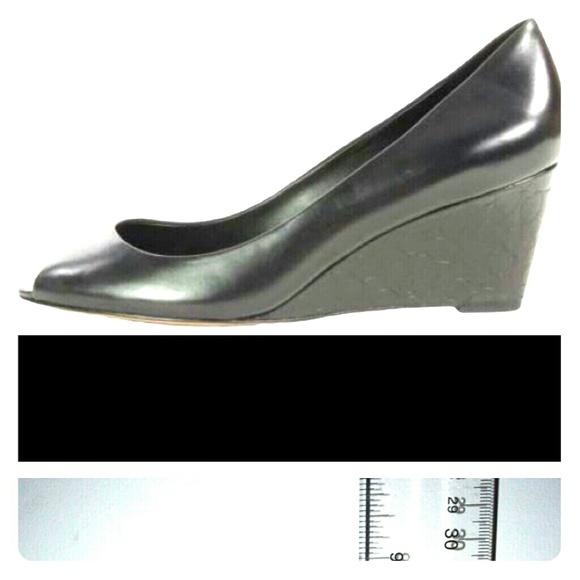 COACH Signature Black Wedges