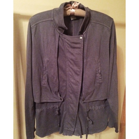 Poetry Gray Military/Utility Style Jacket