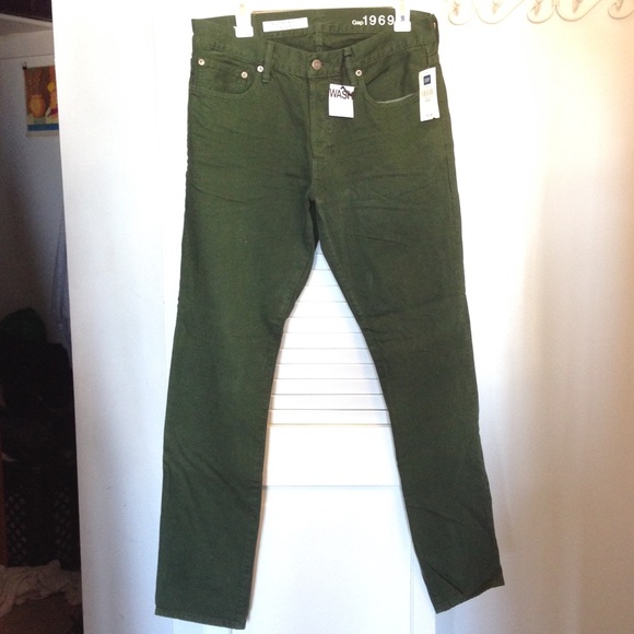 Brand new 1969 skinny men's jeans green 32x32