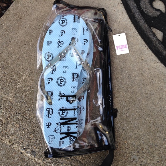 PINK flipflops + bag