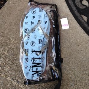 PINK flipflops + bag