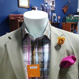 Blazer, shirt, lapel, hanky