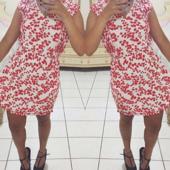red and white dress
