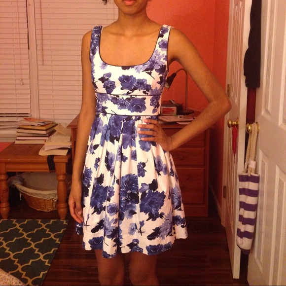 Floral watercolor dress