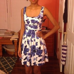 Floral watercolor dress