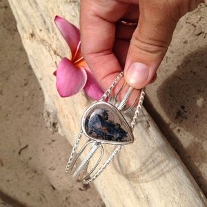 Boho Gemstone Cuff Bracelet