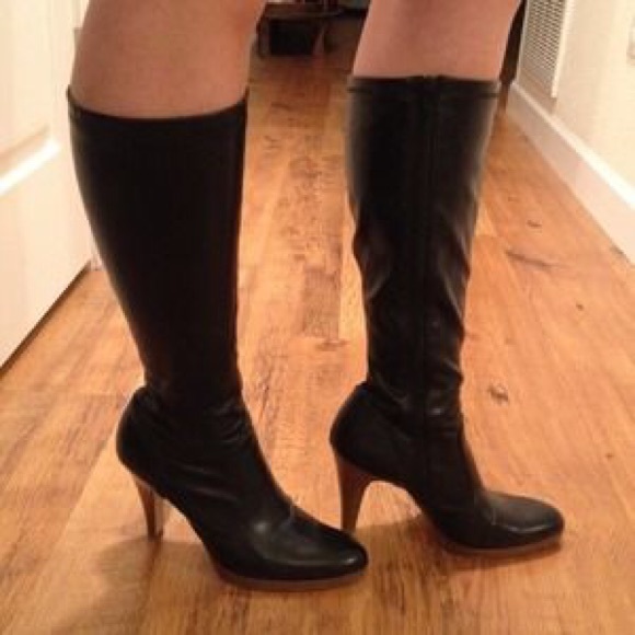 Black knee high boots