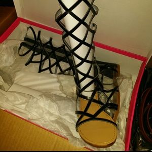 Black Gladiator Sandal