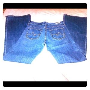 70's inspired denim bell jeans