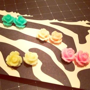 ROSE🌷earring SET (4)