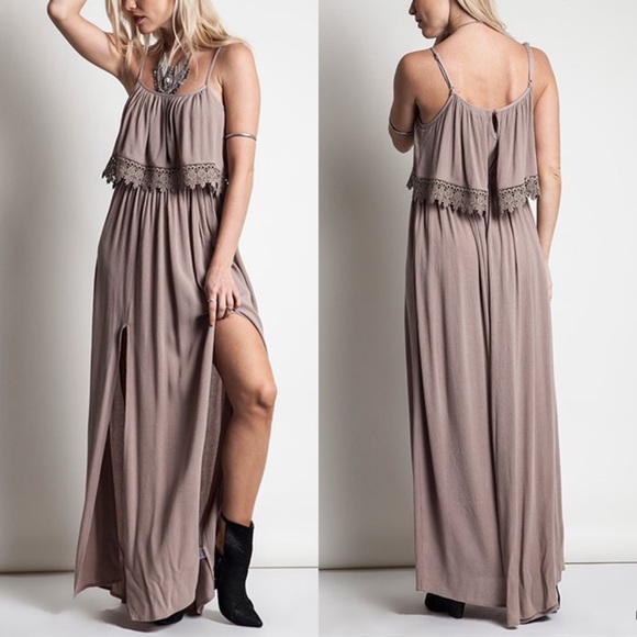 💠💠The DELAWARE side slit maxi - BLACK - Picture 3 of 4