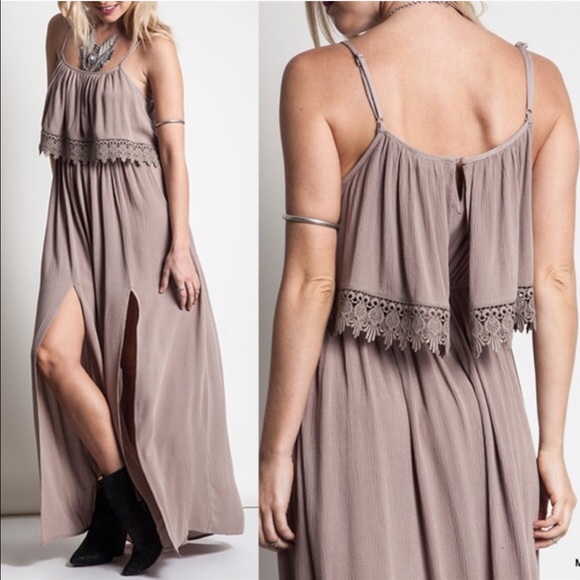 💠💠The DELAWARE side slit maxi - BLACK - Picture 2 of 4