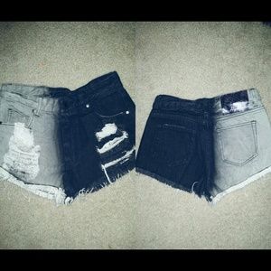 High rise/waisted Denim shorts