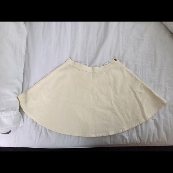 Creme Corduroy Circle Skirt