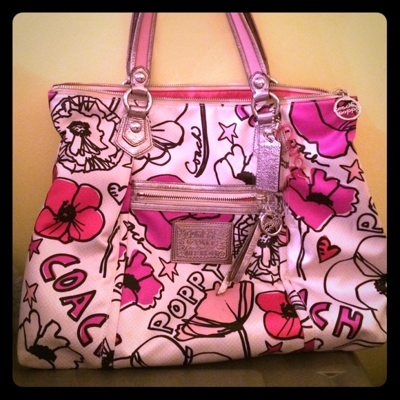 Coach poppy tote