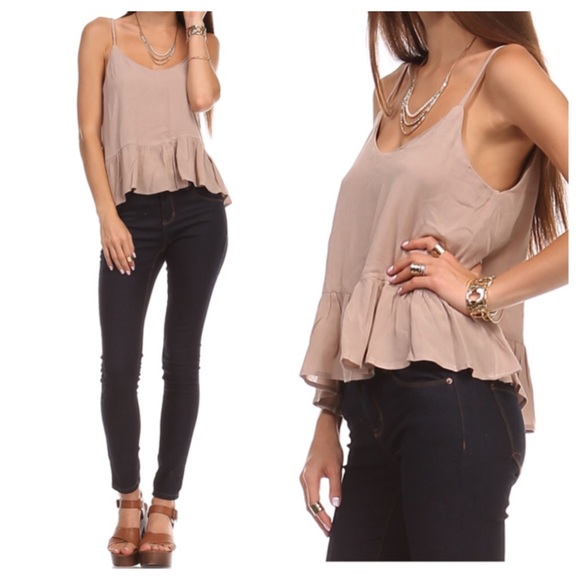 Loose ruffle peplum top SALE - Picture 2 of 4