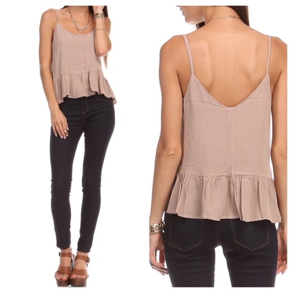 Loose ruffle peplum top SALE - Picture 3 of 4