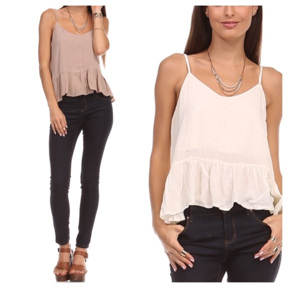 Loose ruffle peplum top SALE - Picture 4 of 4