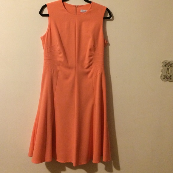Calvin Klein Women's Sleeveless Fit-n-Flare Dress - Picture 3 of 4