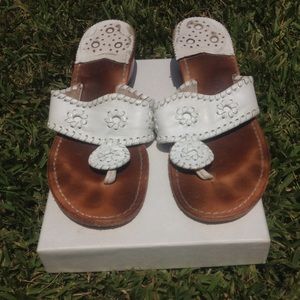 SALE! Jack Rogers White mid wedge sandals