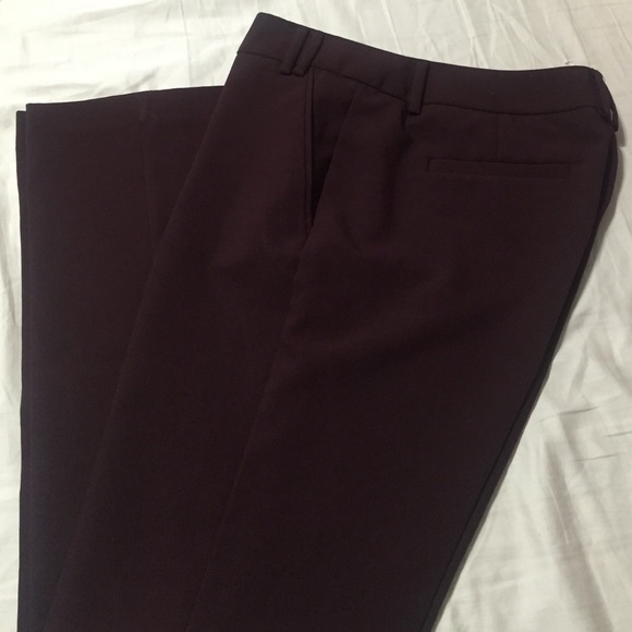 Burgundy boot cut slacks