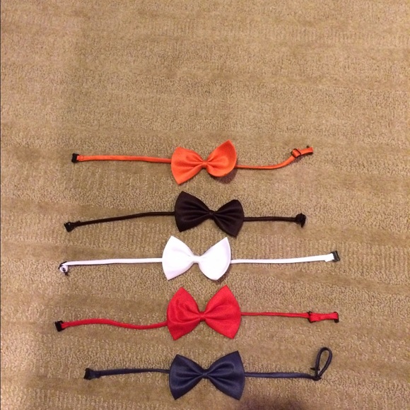 Set of five pet Bows