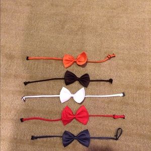 Set of five pet Bows