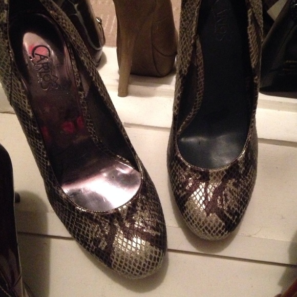 Carlos snake skin wedges!
