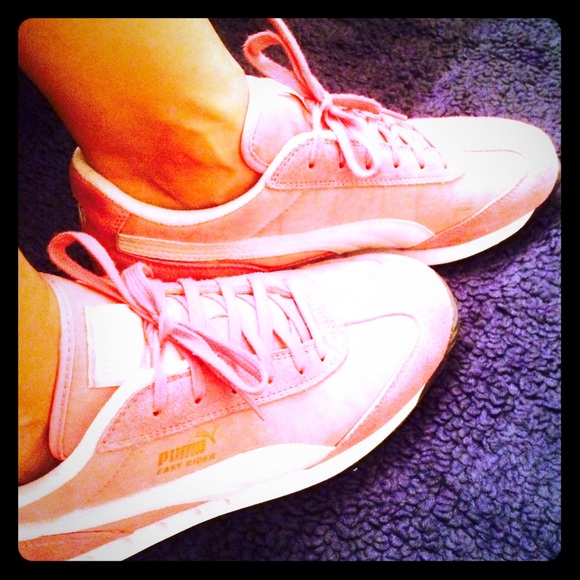 Pink puma sneakers