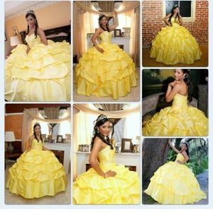 Beautiful yellow sweet 15/16 dress