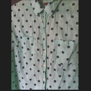 Mint Green Button up