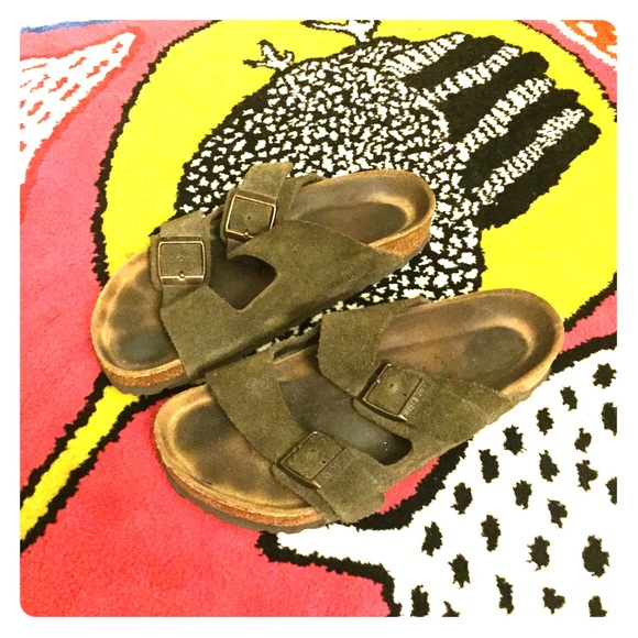 Birkenstock Arizona Sandals - Mocha Suede