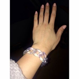 Iridescent chain link bracelet