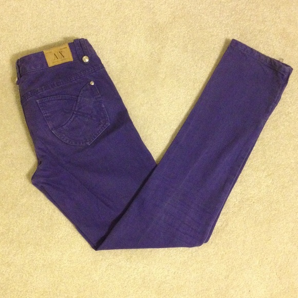 Armani Exchange Purple Skinny Jeans