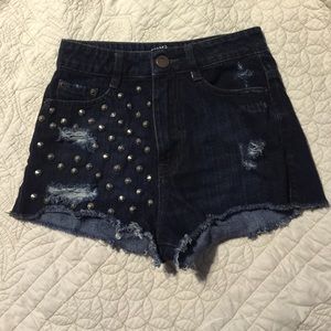 Urban Outfitters Studded High Waisted Shorts