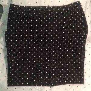 Liz Claiborne black and white polka dot skirt