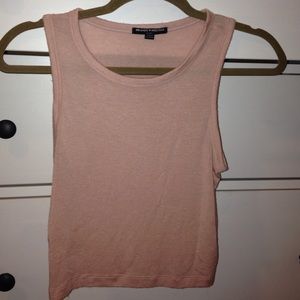 brandy melville light pink crop top