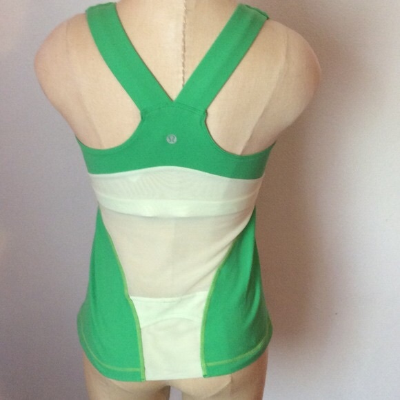 Green lululemon mesh tank