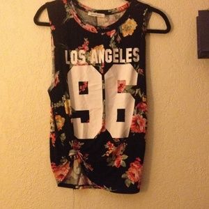 Football floral tanktop