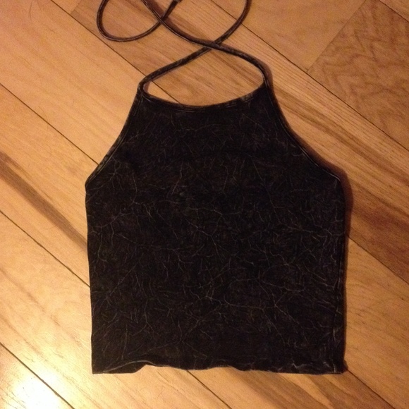 Faded grey halter top