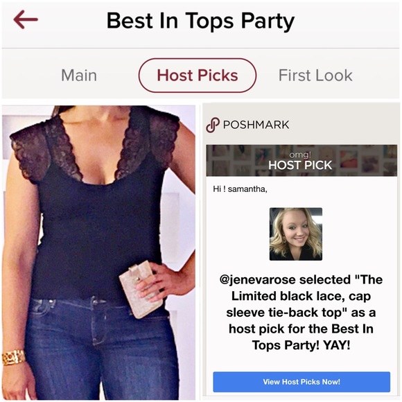 🎉HP🎉 Limited lace cap sleeve tie-back top - Picture 2 of 3