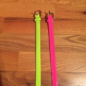 Neon pink and neon green belt
