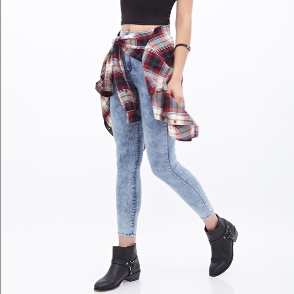 stone washed jeggings