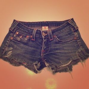 True Religion 'Joey' Cut-Off Shorts