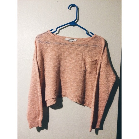 FOREVER 21 - Baby pink crop sweater/Size M