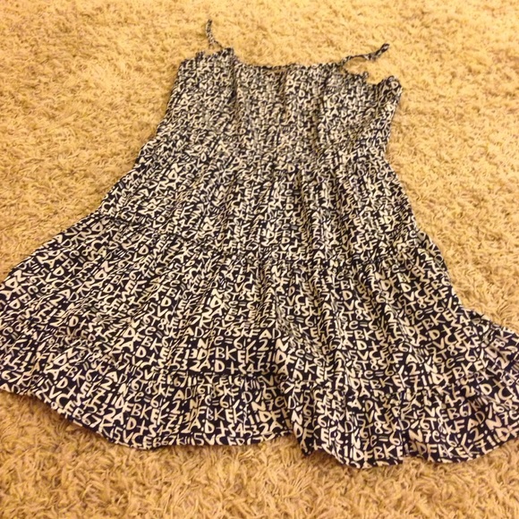 Navy blue letter dress