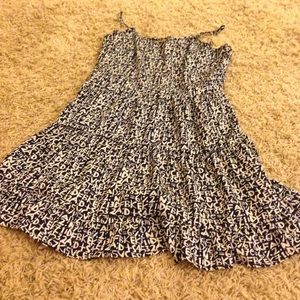 Navy blue letter dress