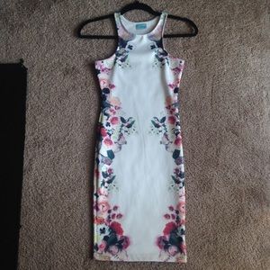 Tight & long floral dress