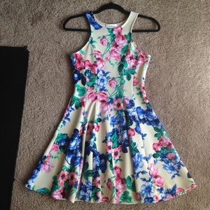 Cream Colored Floral Dress